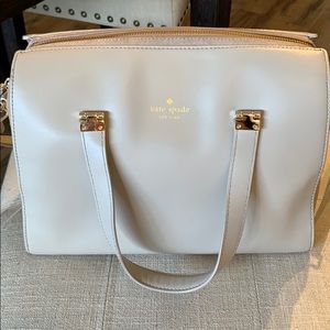 KATE SPADE Cream Leather Satchel